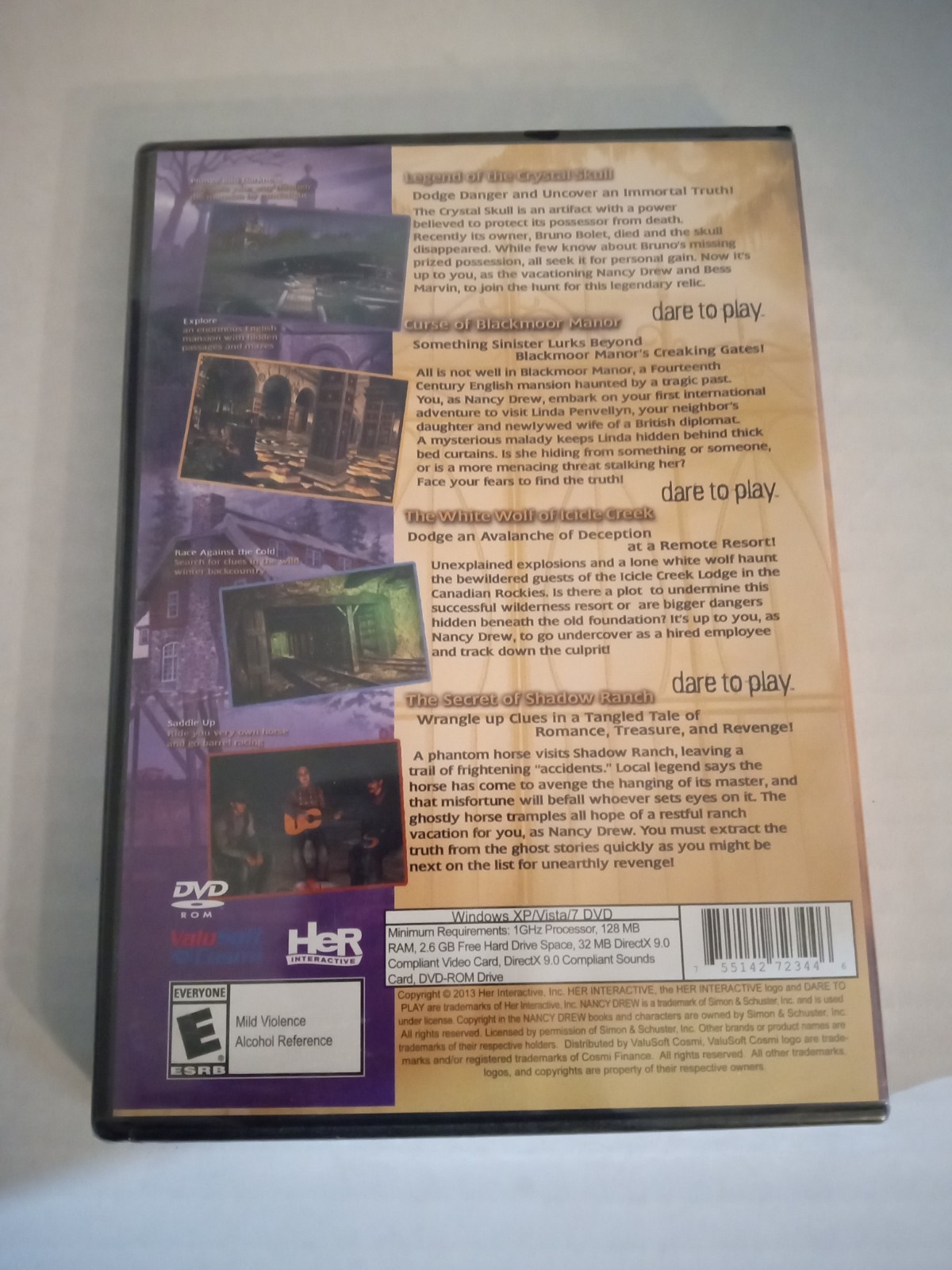 Nancy Drew 4 Pack-Secret of Shadow Ranch, Curse of Blackmoor (Windows) BRAND NEW