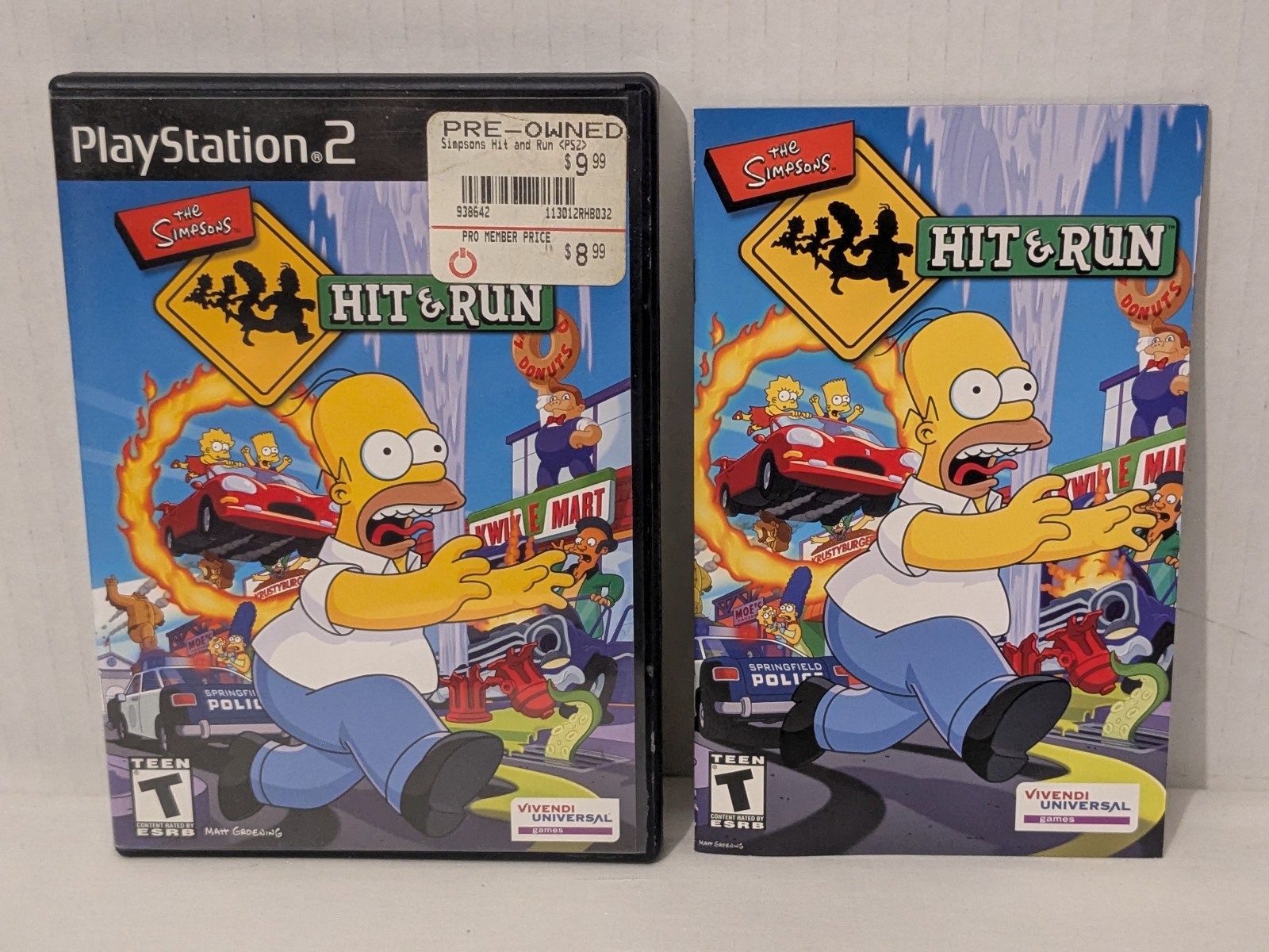 The Simpsons: Hit and & Run – PlayStation 2 PS2 Case and Manual ONLY!