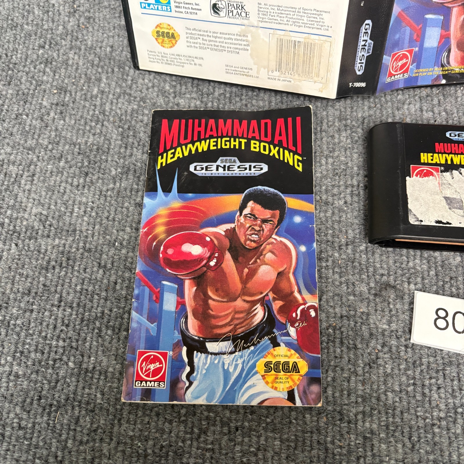 Muhammad Ali Heavyweight Boxing Sega Genesis Complete w/ Manual CIB VGC Tested