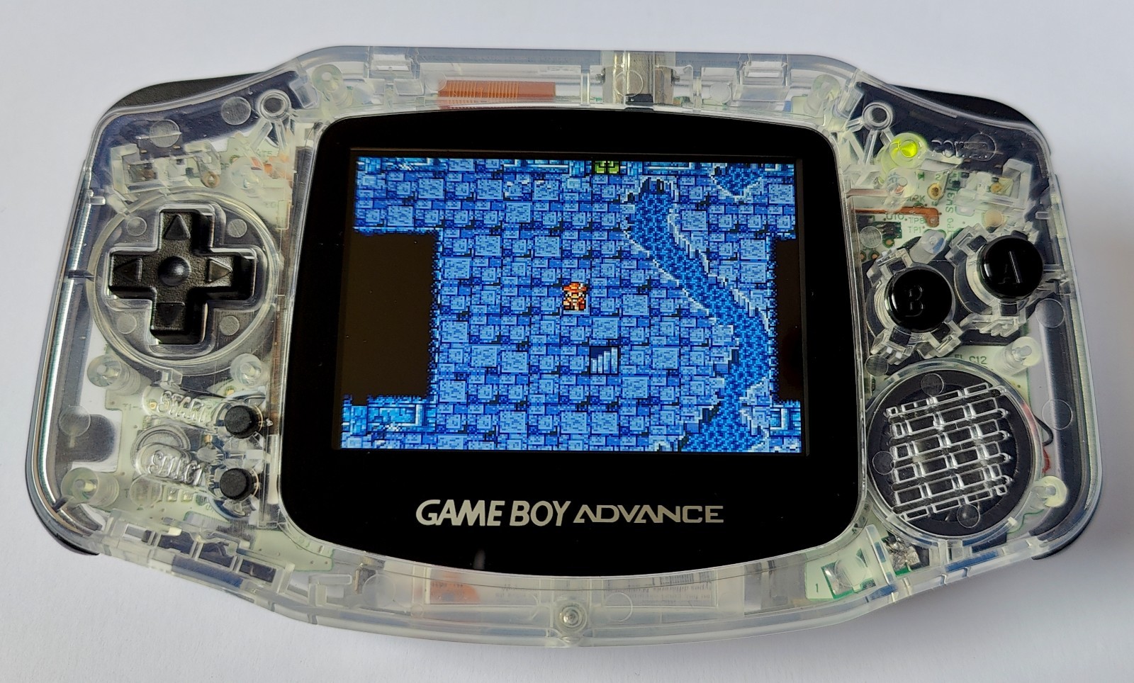 RetroSix Custom GBA Clear Glossy IPS CleanScreen Audio Mod Bundle + 6 Games Lot
