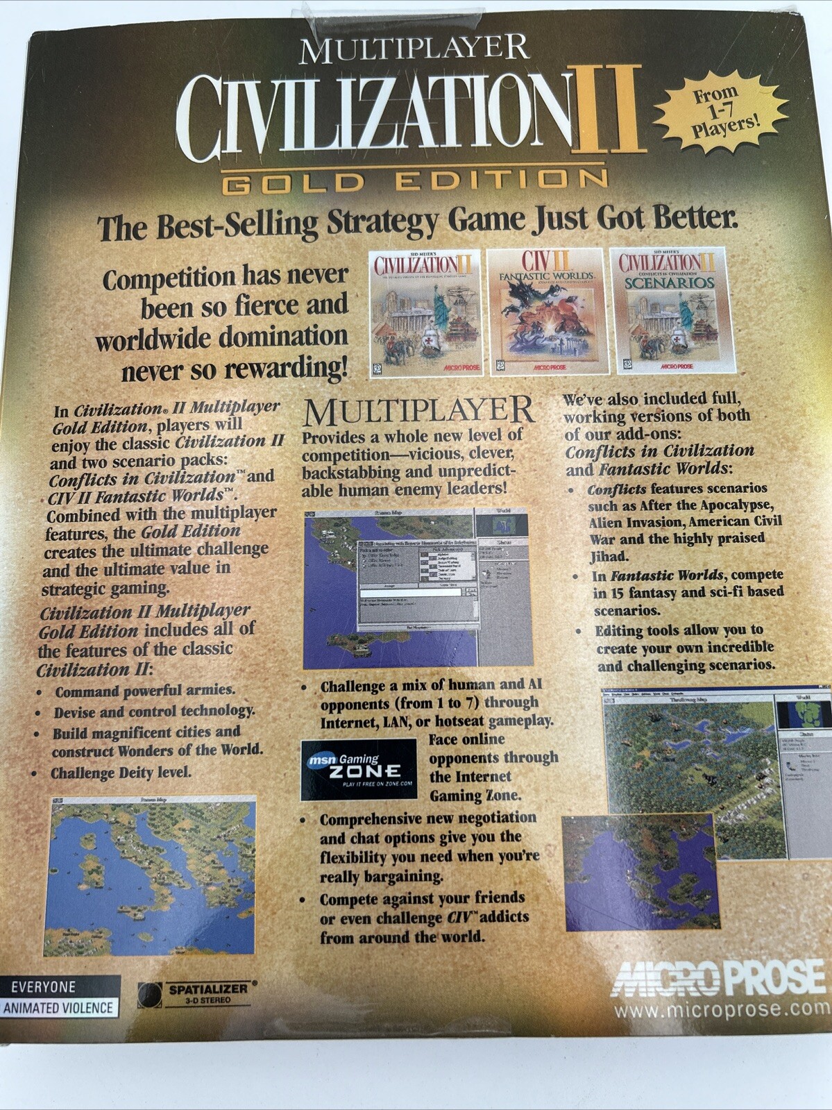 Civilization II: Multiplayer Gold Edition PC Big Box – New Sealed