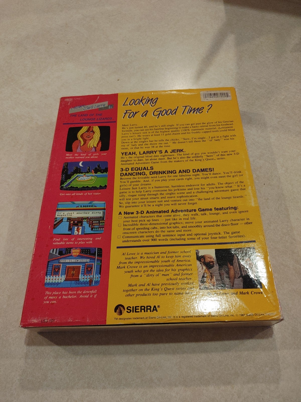 Amiga Vintage Games BOX Lot, Leisure Suit Larry, Backgammon, and Dragon’s Lair