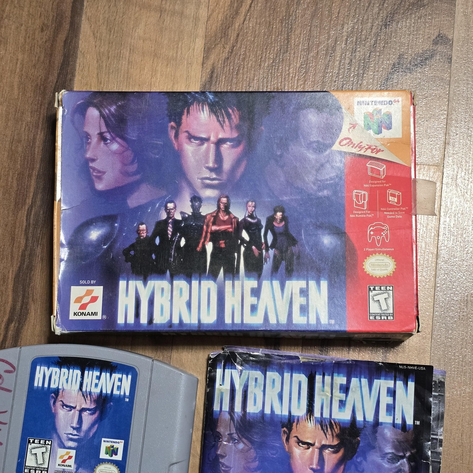 Hybrid Heaven Nintendo 64 N64 Game Complete CIB Box Manual T Konami NTSC 1999
