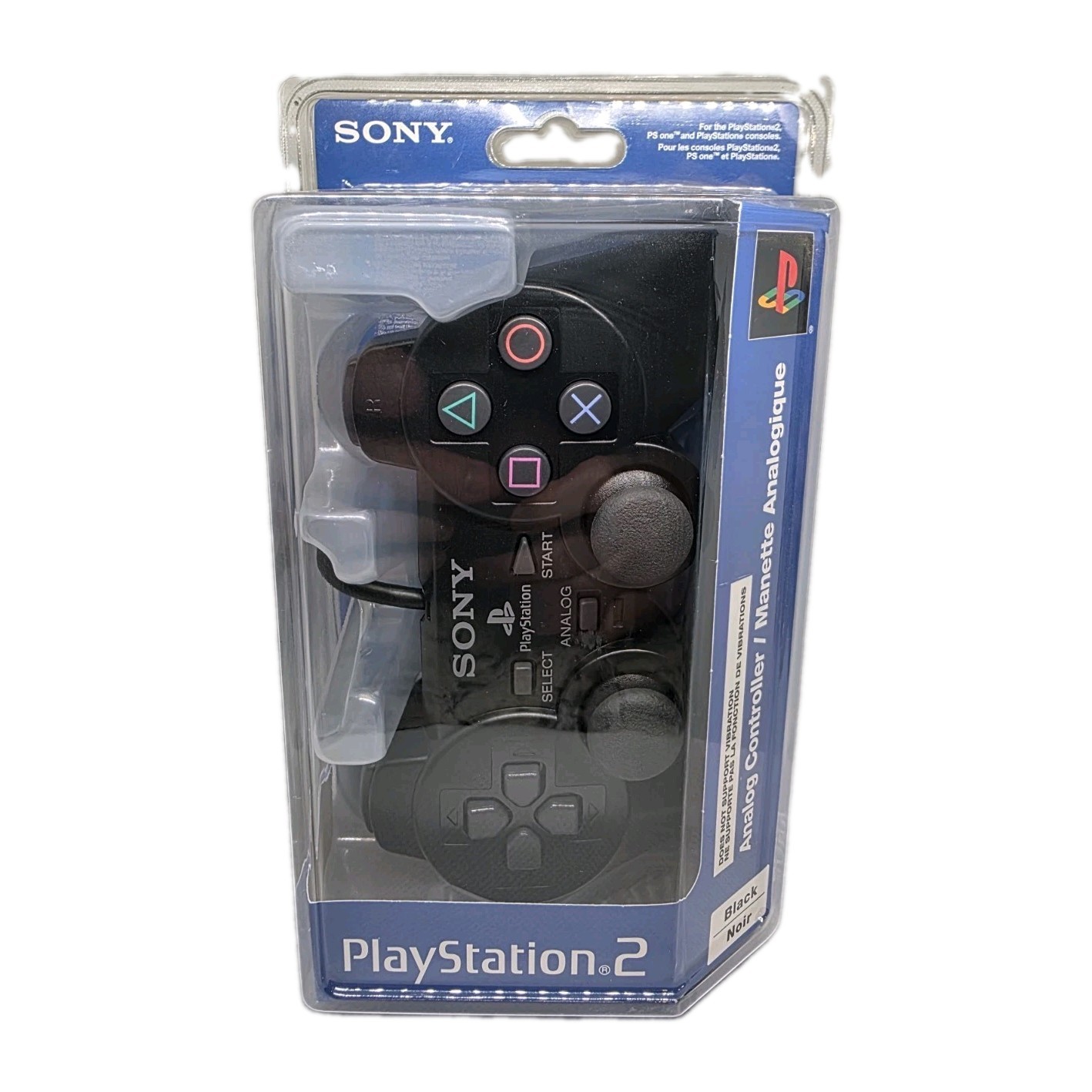 Sony Analog Wired Controller Black for PlayStation 2 / PlayStation 1 PS1 PS2