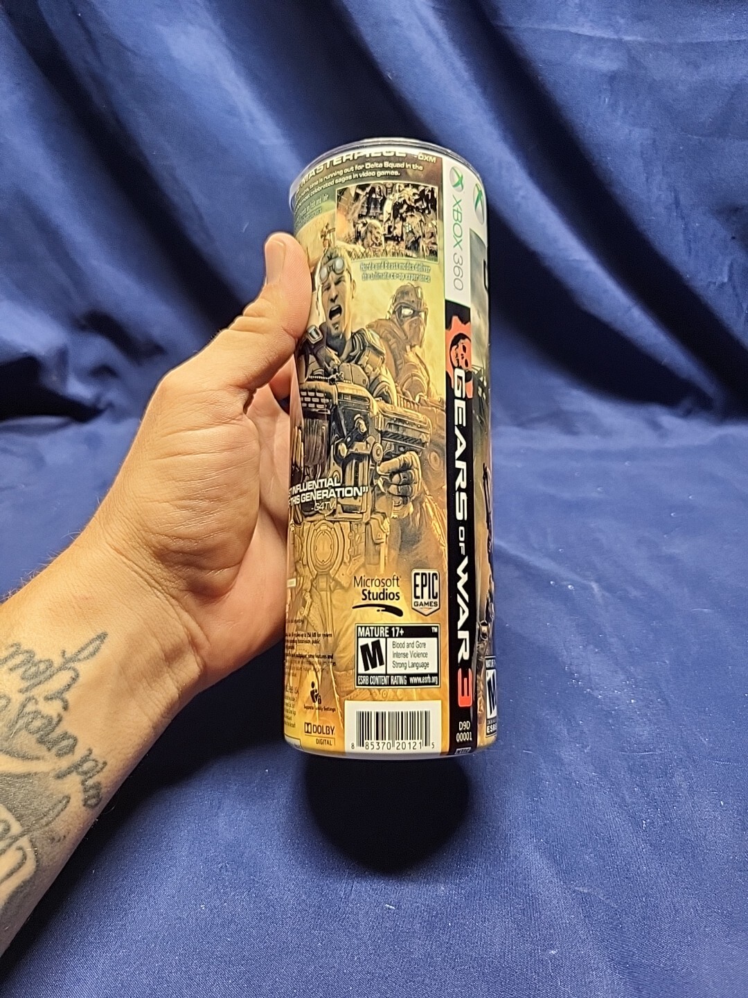 Gears of War 3 (Xbox 360, 2011) Artwork Sublimation 20oz Tumbler