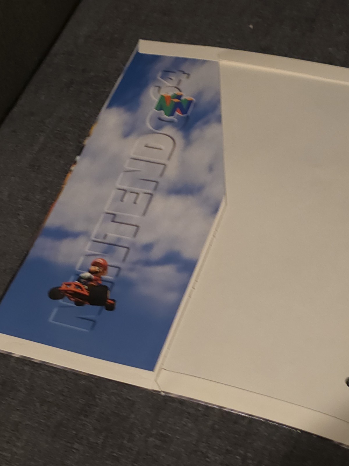 Mario Kart 64 N64 Vintage School Folder 1990s Nintendo Rare Paper Item