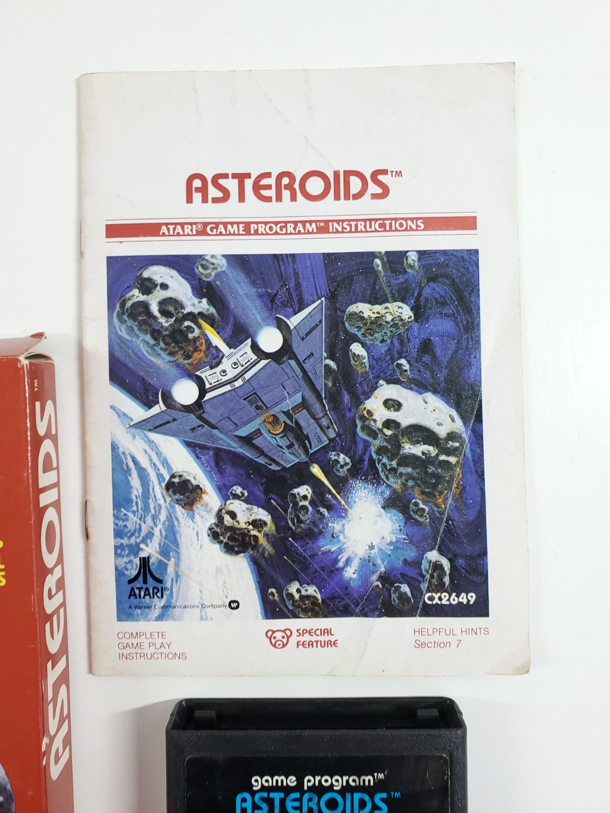 Atari 2600 Asteroids 1981 Game CX 2649 Cartridge w Manual and Box