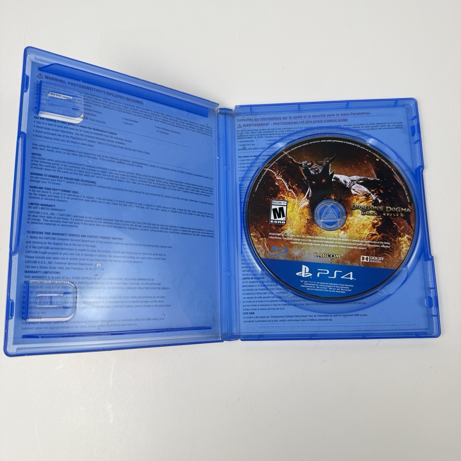 Dragon’s Dogma Dark Arisen (PlayStation 4 2018) PS4 Tested Working