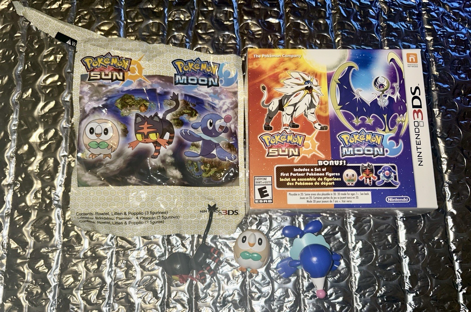 Nintendo Pokémon Sun / Moon 3DS Bonus Item 2016 BOX ONLY & Figures ☀️🌙