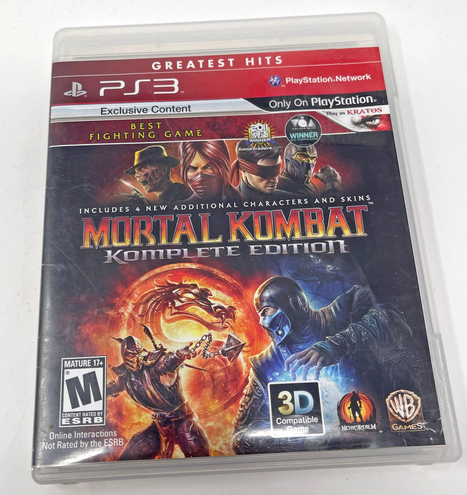 Mortal Kombat Komplete Edition Greatest Hits Playstation 3 with Manual PS3 Used