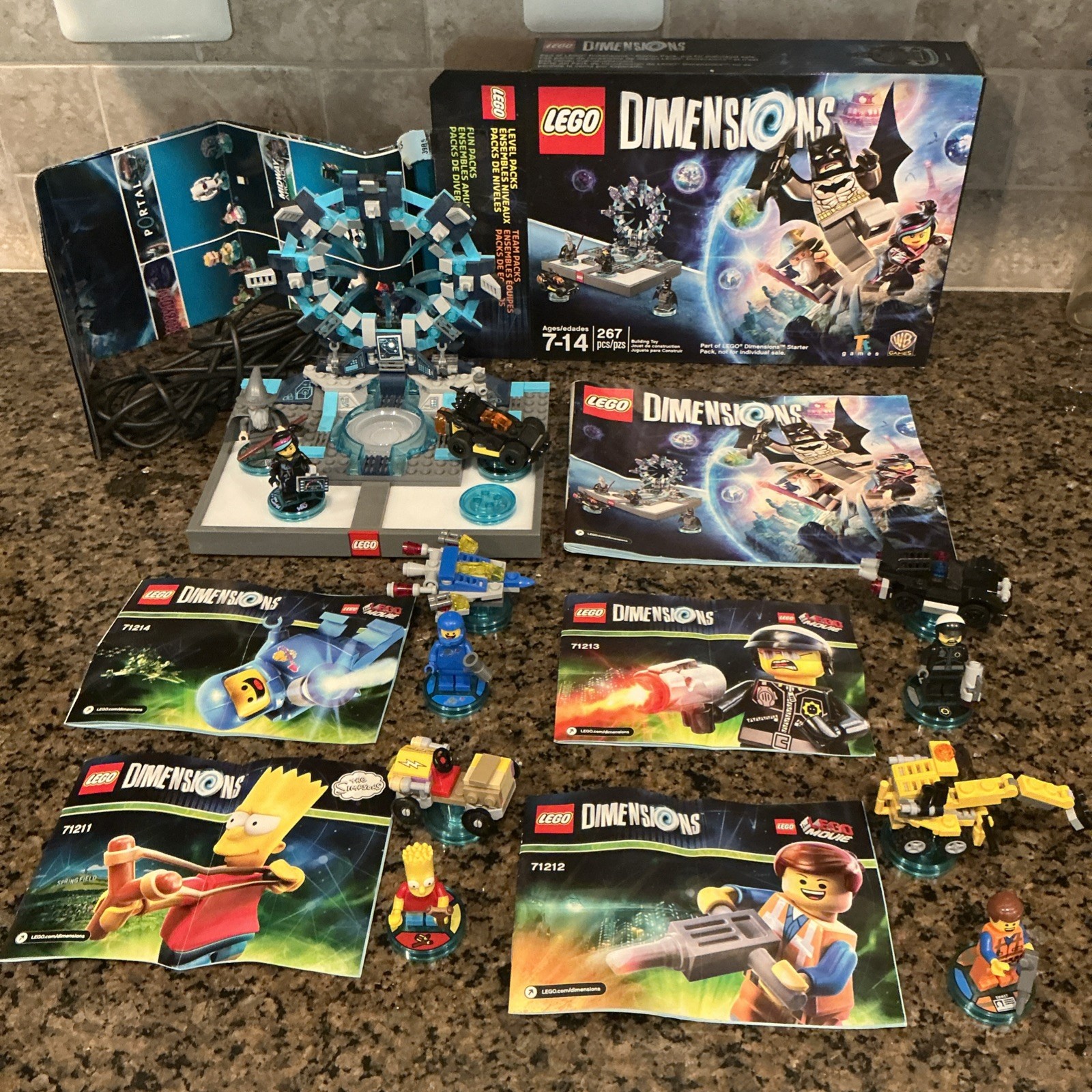 Lego Dimensions lot w/ PS3, PS4, & Wii-U] with 71214, 71211, 71212, 71213