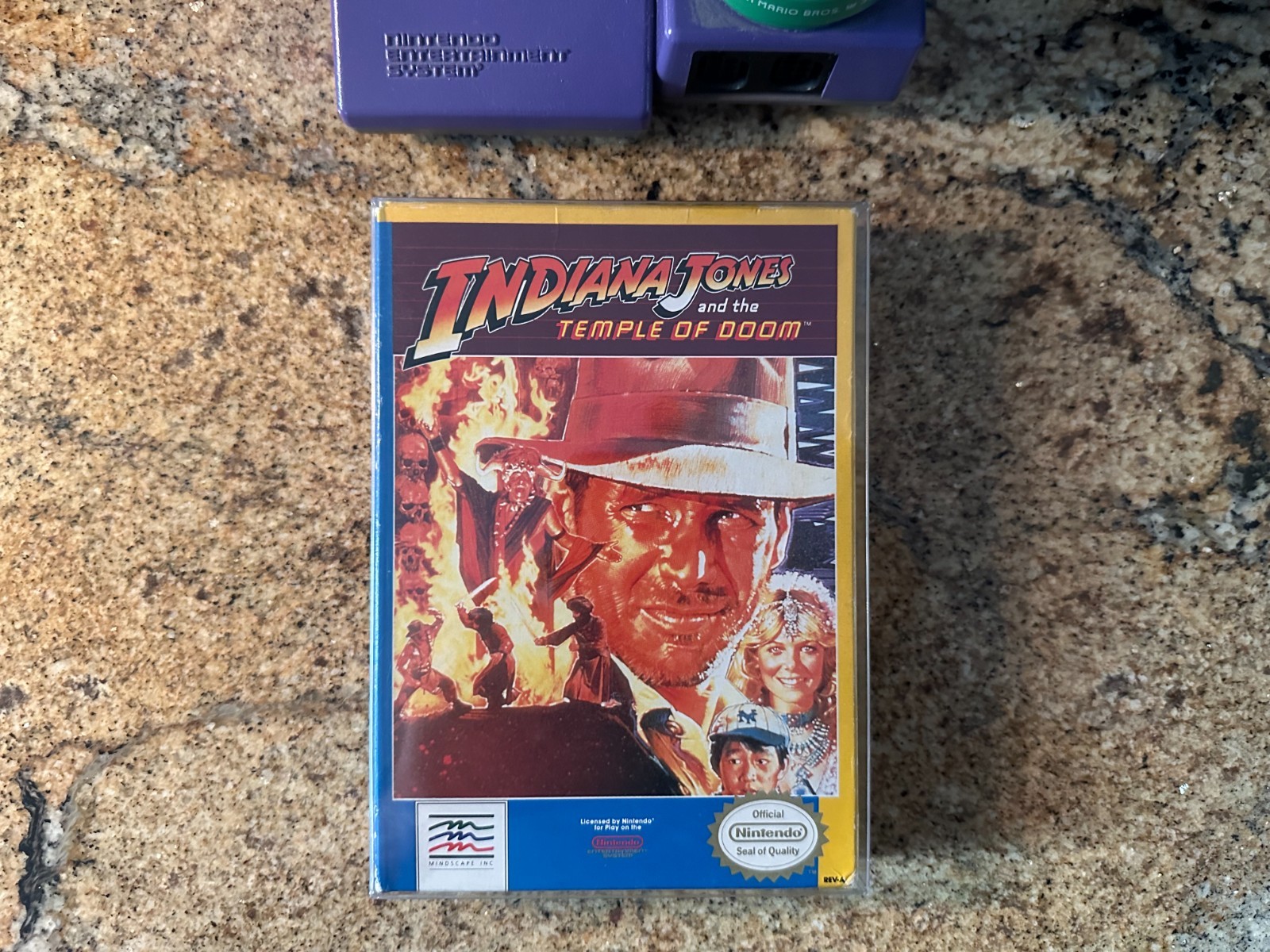 NES Nintendo Indiana Jones and the Temple of Doom Oval Seal CIB Complete in Box