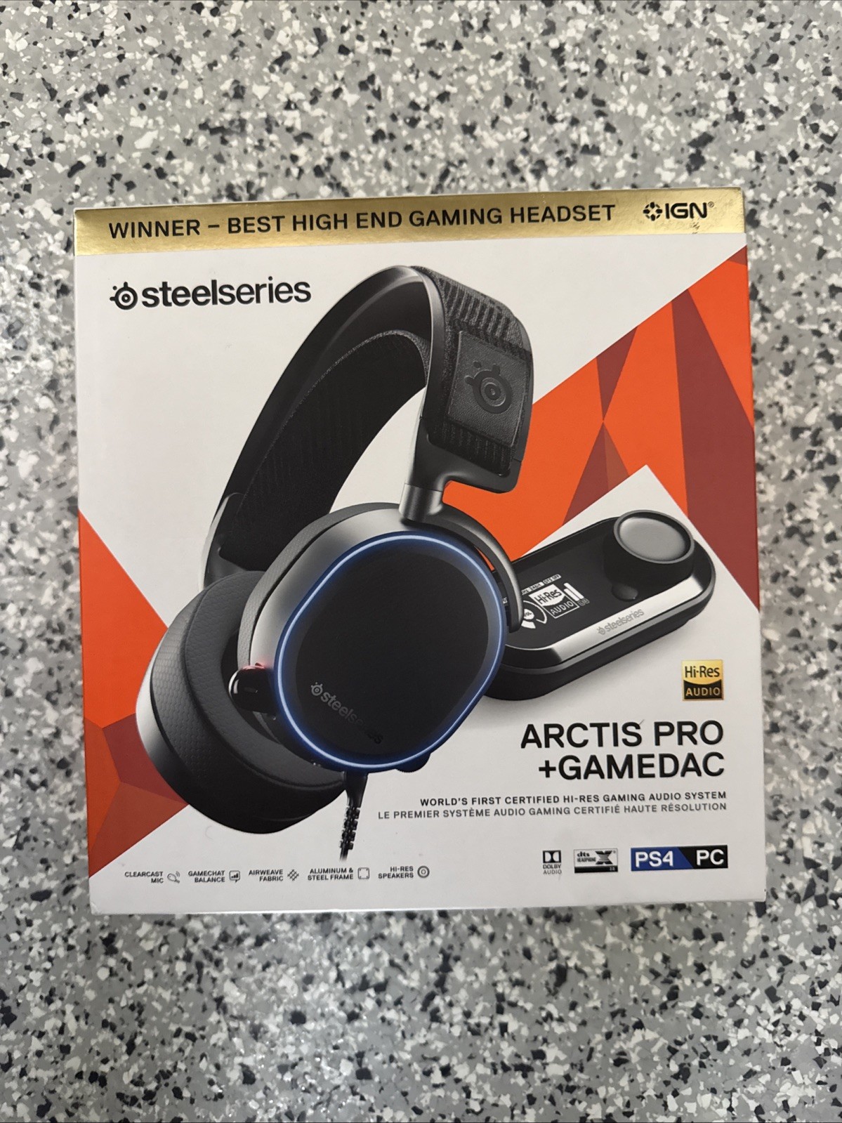 SteelSeries Arctis Pro + GameDAC Black Headband Headsets for PS4