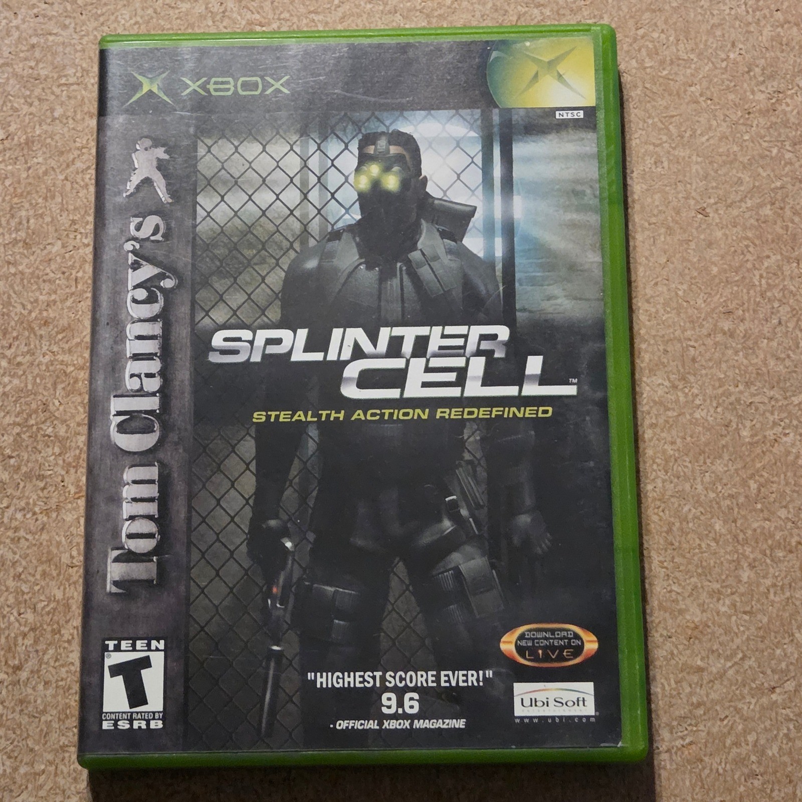 Microsoft Splinter Cell Xbox N/A Green Good Tom Clancy Stealth Action 2002
