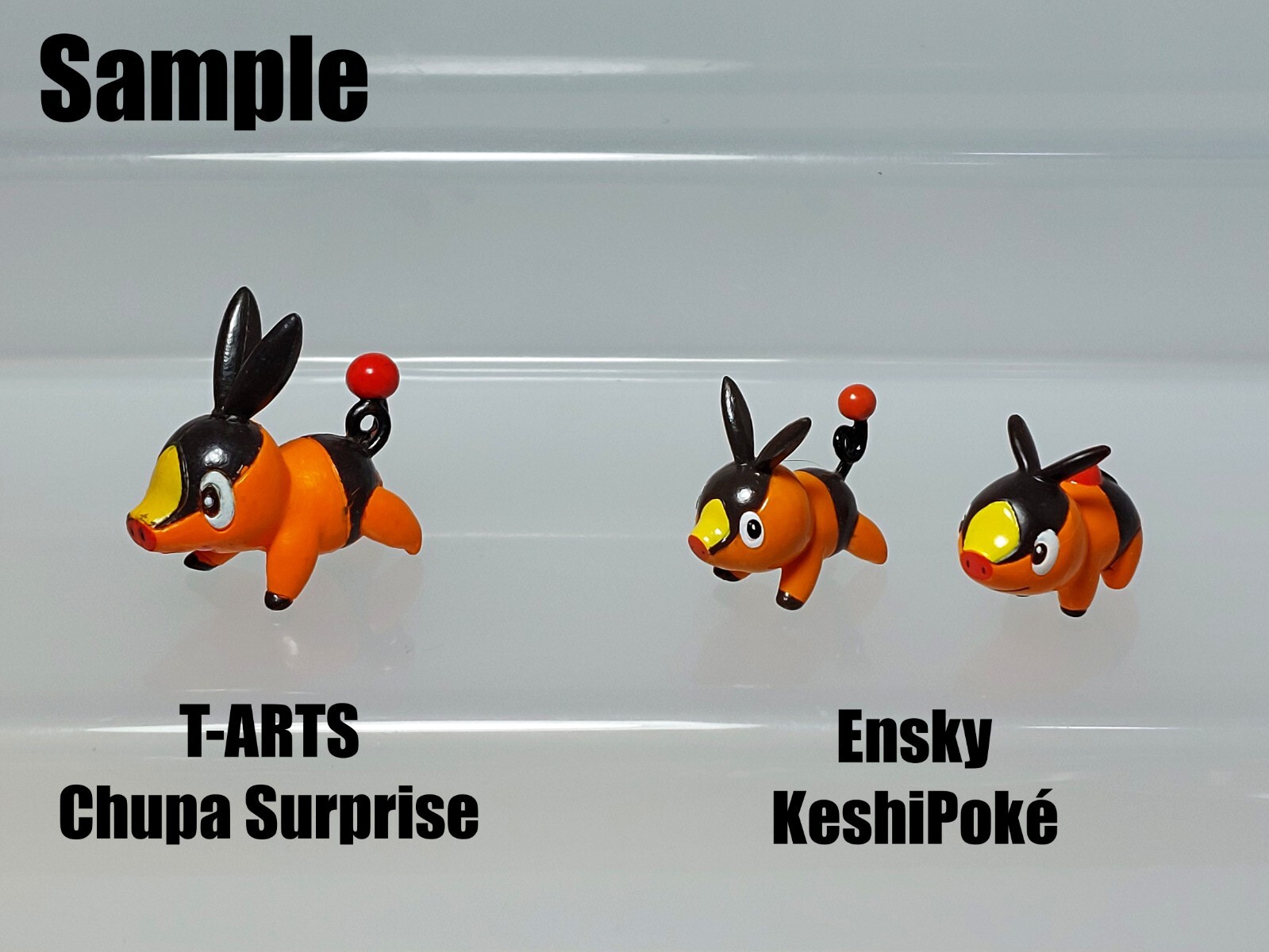 Tepig Pokabu Pokemon KeshiPoke Figure Set Ensky Japan M03 0.8in