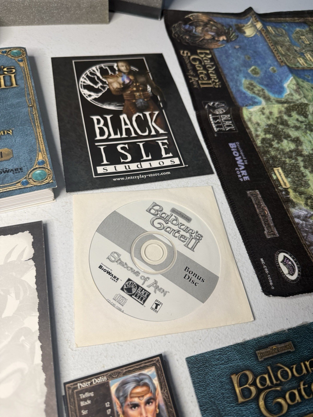 Baldur’s Gate II Collector’s Edition Big Box PC 4 Discs Map 16 Cards COMPLETE