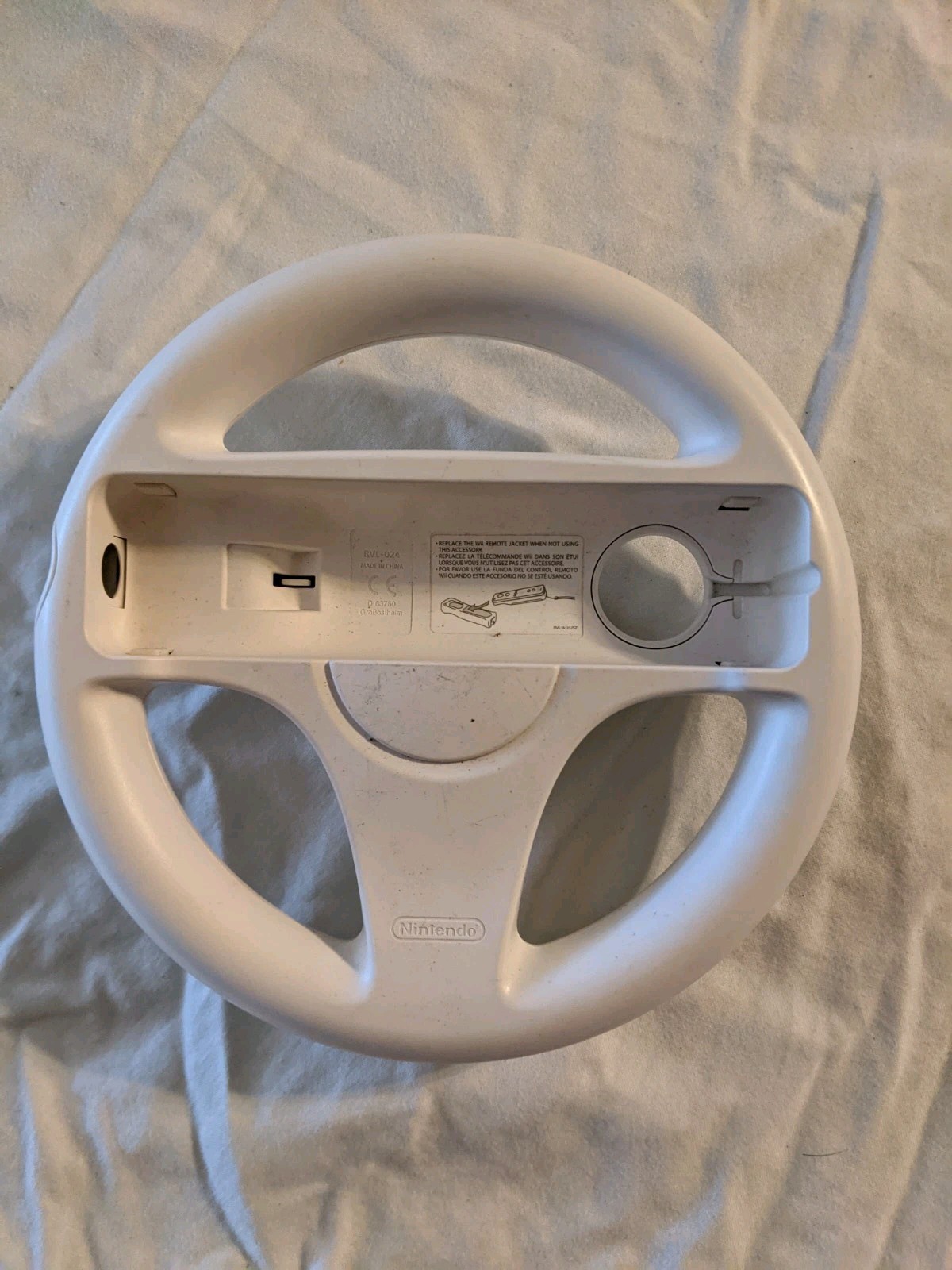 OEM Genuine Nintendo White WII WII U Mario Kart Steering Racing Wheel RVL-024