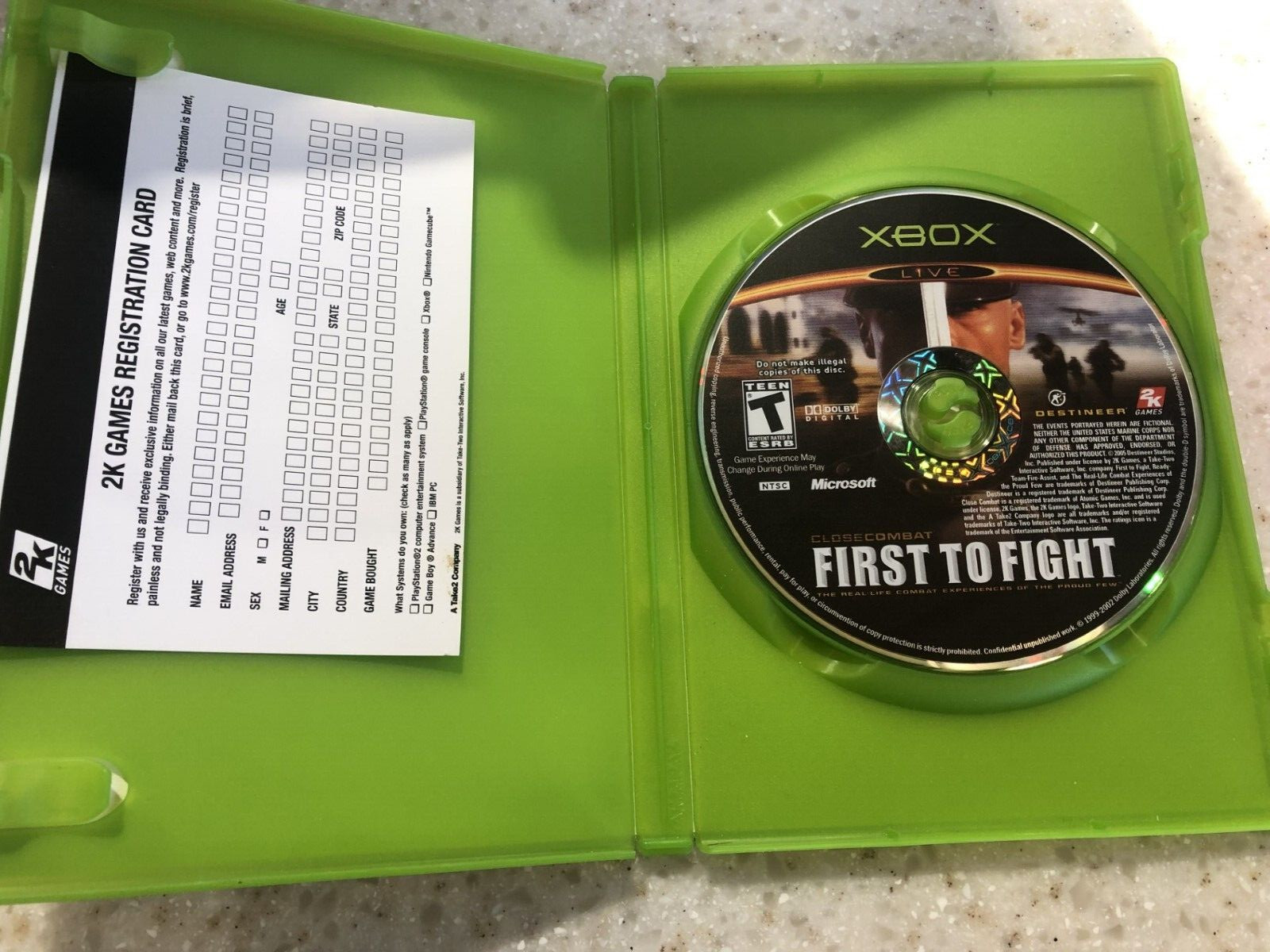 FIRST TO FIGHT X-BOX XBOX COMPLETE GAME DISC AND CASE NES HQ
