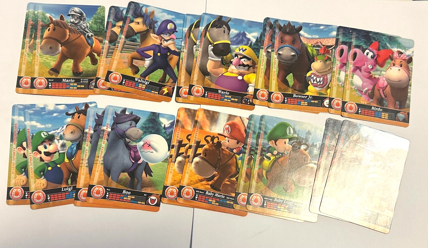 Nintendo Mario Sports Superstars Amiibo Horse Racing 20 Card Lot Nintendo 3DS
