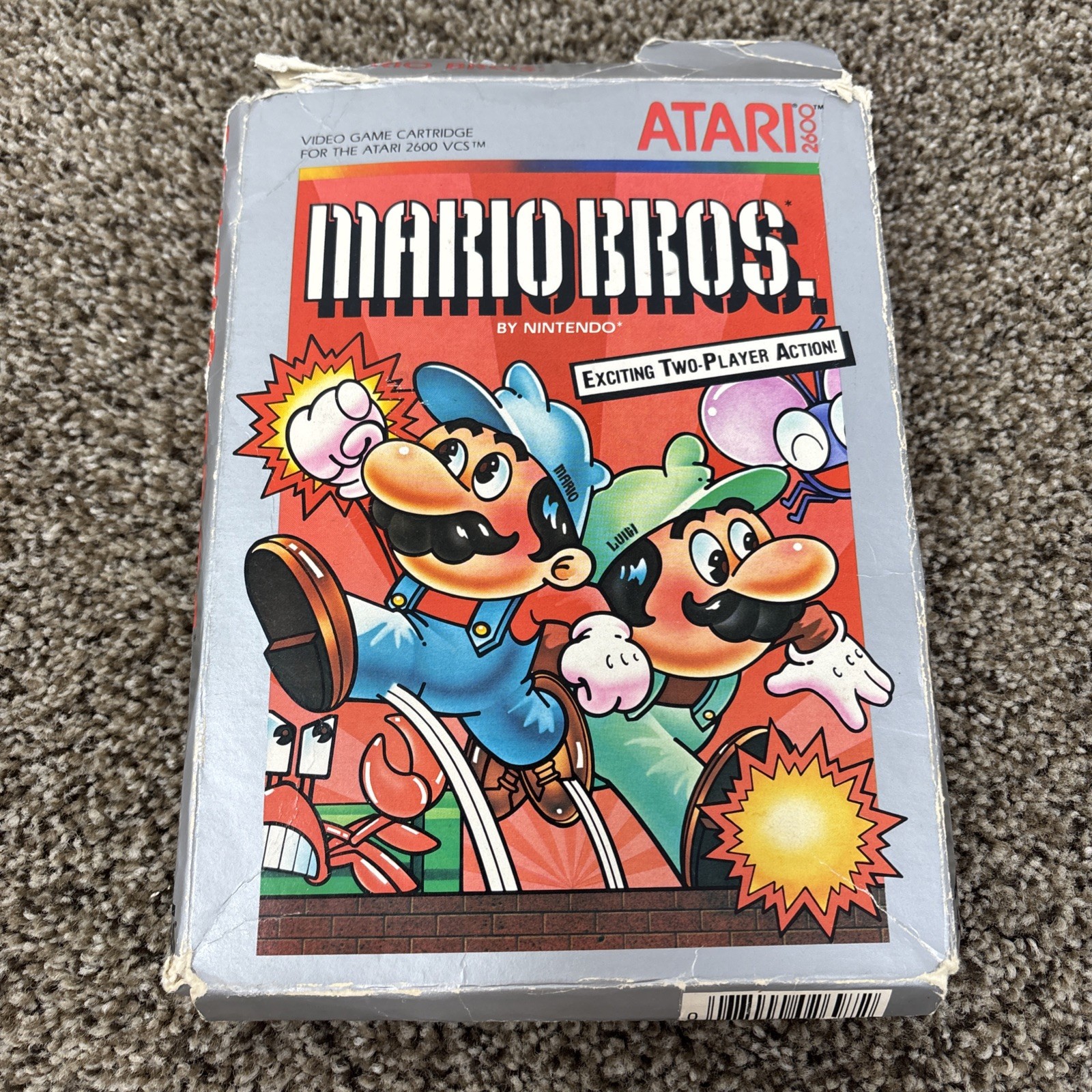 Mario Bros. (Atari 2600, 1983) Cartridge, Manual And Box Complete CIB Tested