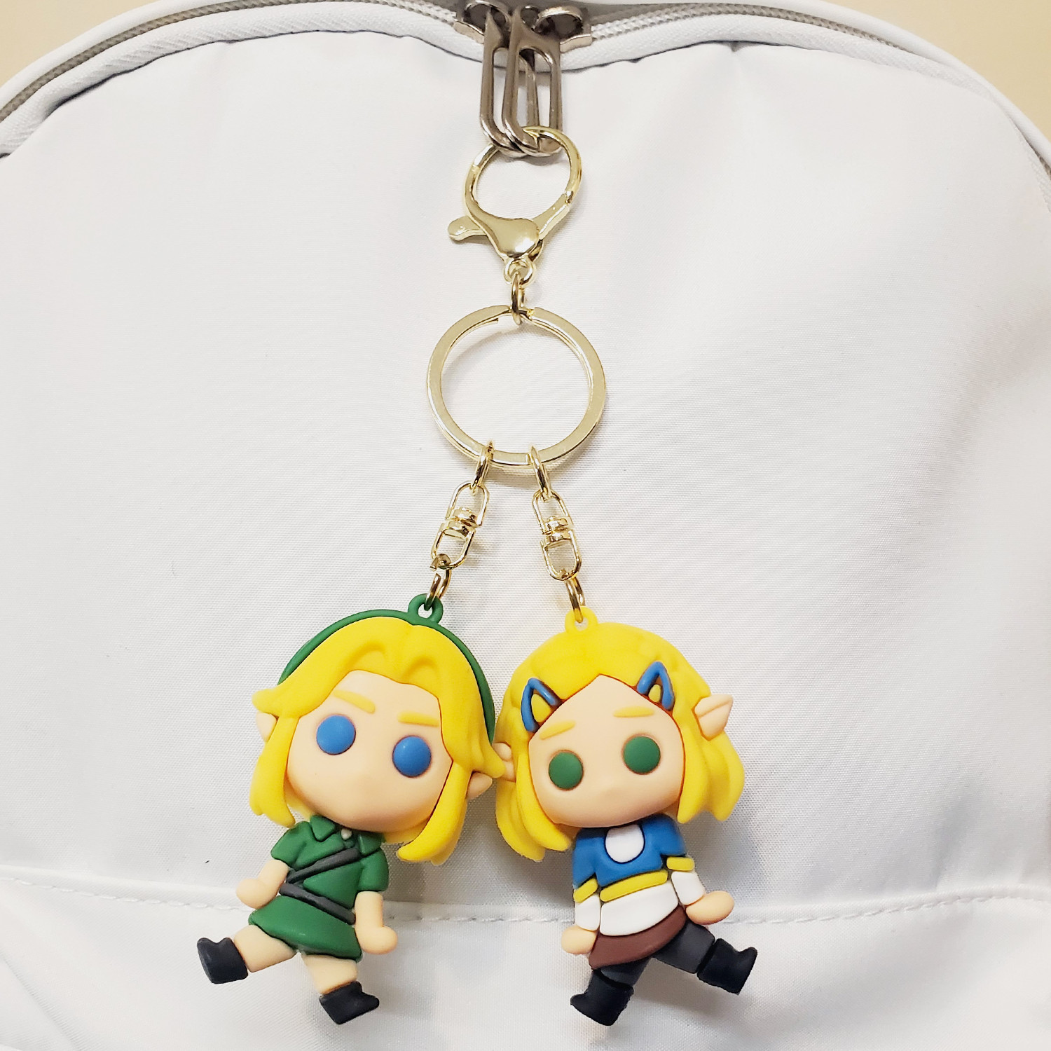 Link and Zelda mini figures keychain backpack clip accessory pendants BOTW TOTK