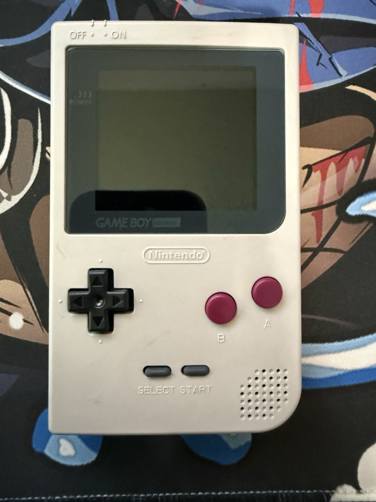 Classic Gray- Gameboy Pocket -W IPS Screen Mod- New Shell New Buttons -Tested