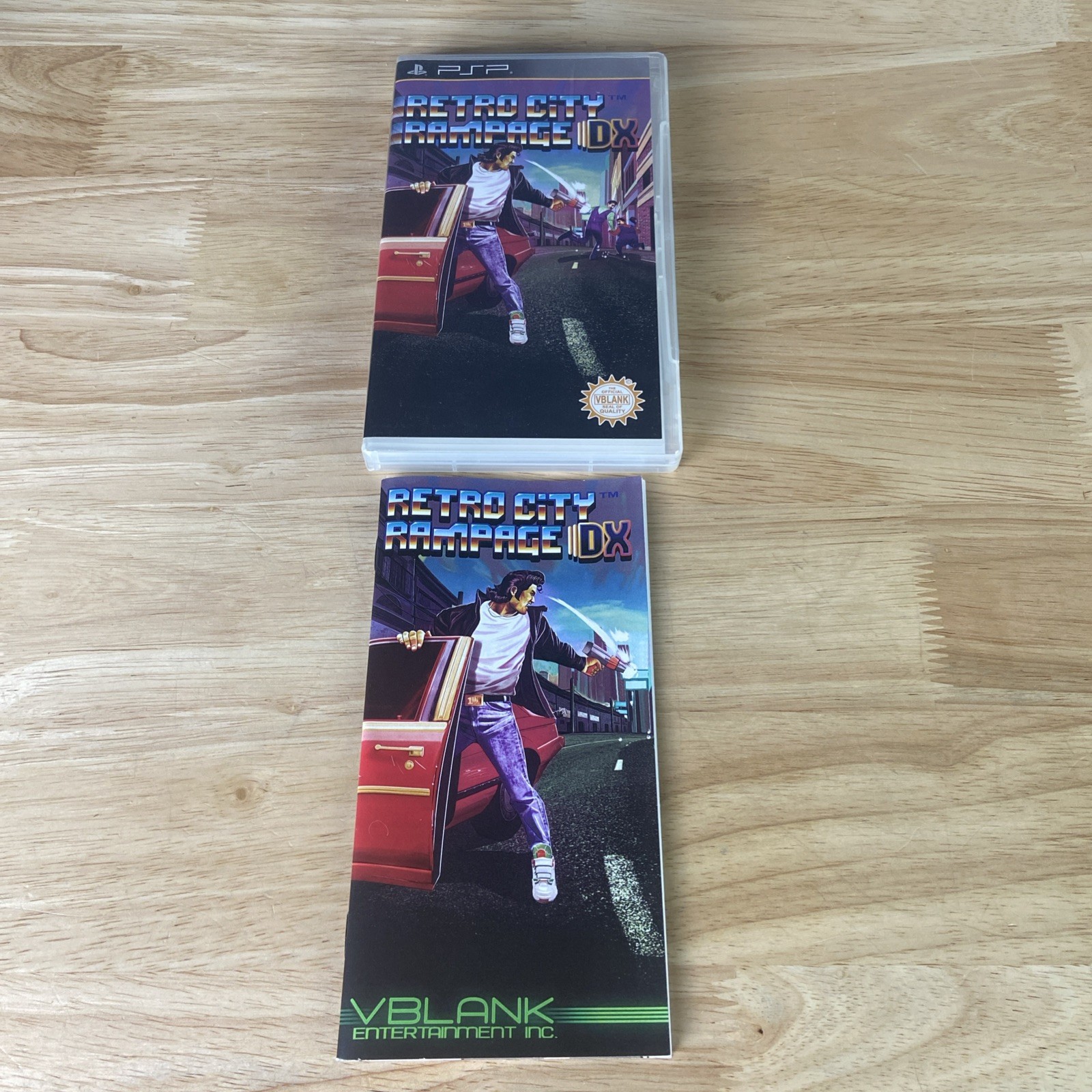 Retro City Rampage DX : PSP Case & Manual Only – Vblank 3000 Units – NO GAME