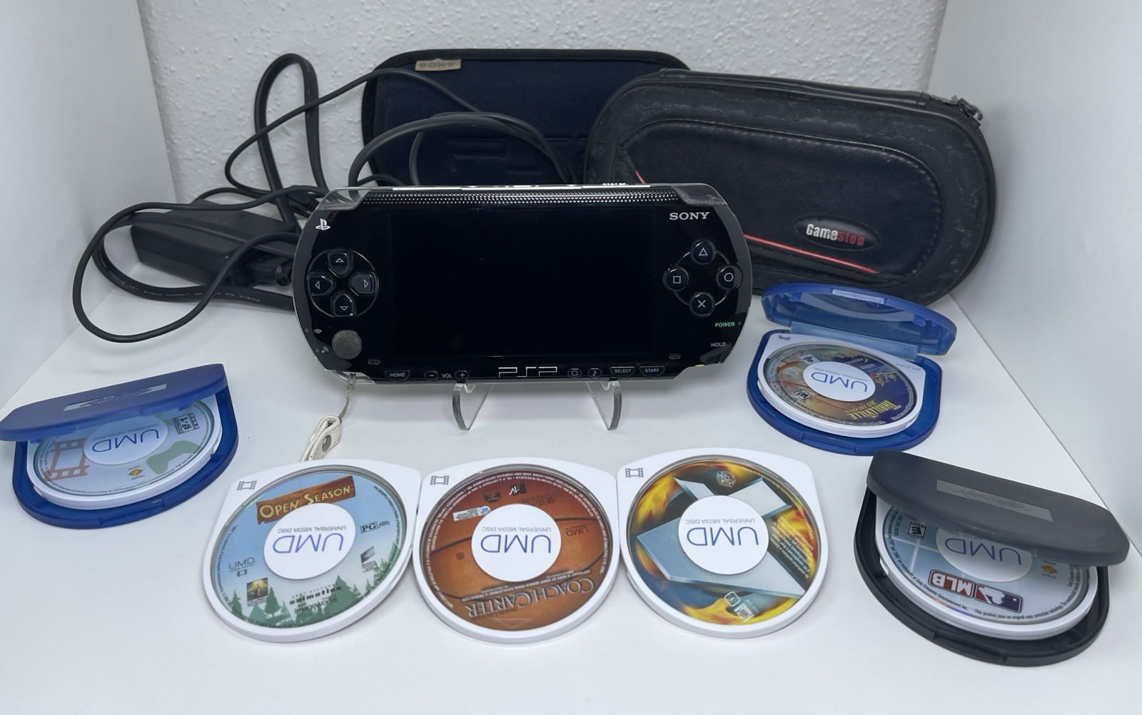 Sony PSP 1001 Portable Handheld Console – Black with 5 Disks