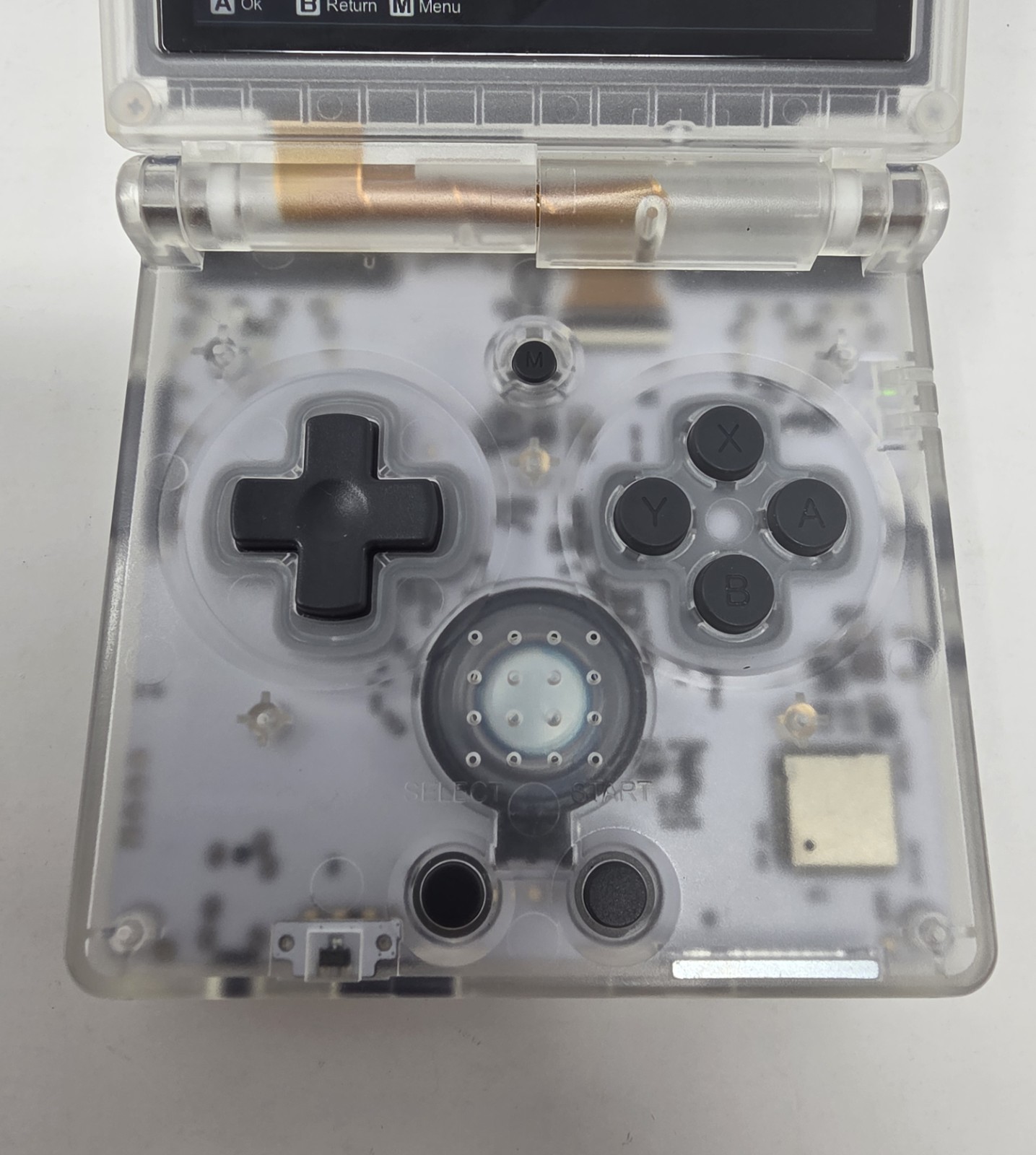 Anbernic RG 35XXSP – Clear White Linux Retro Handheld Game Console RG35XXSP 1GB