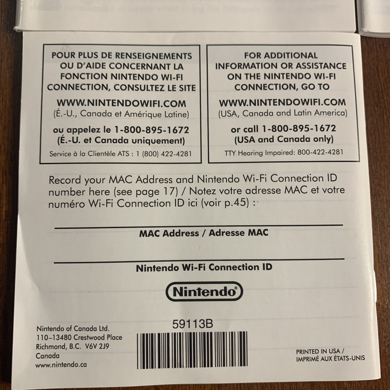 Bulk Lot of 10 / Nintendo DS ONLY / Wi-Fi Instruction Booklets / Thick