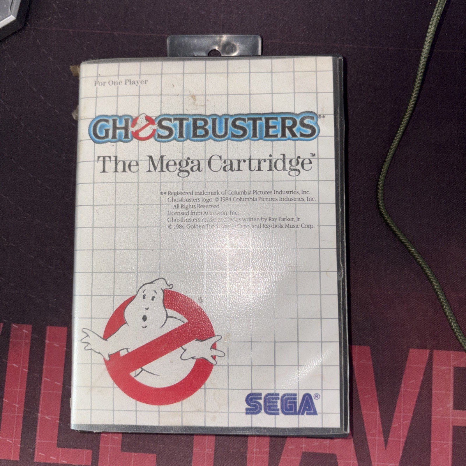 Ghostbusters (Sega Master System, 1987) SMS CIB Complete w/ Manual Rough Case