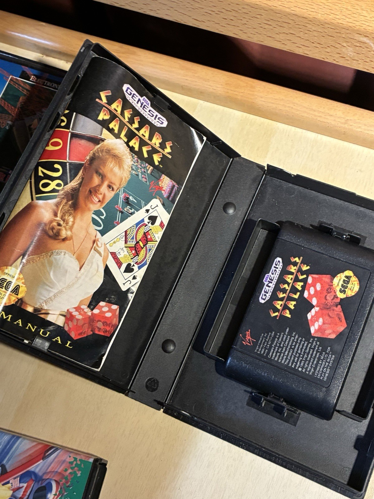 Lot of 3 Sega Genesis Games CIB Complete Tested LHX Caesars Palace Olympics ⚜️