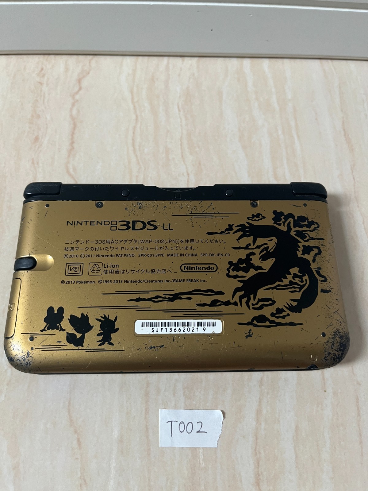 Nintendo 3DS LL Pokemon X Y Premium Gold Normal TESTED T002