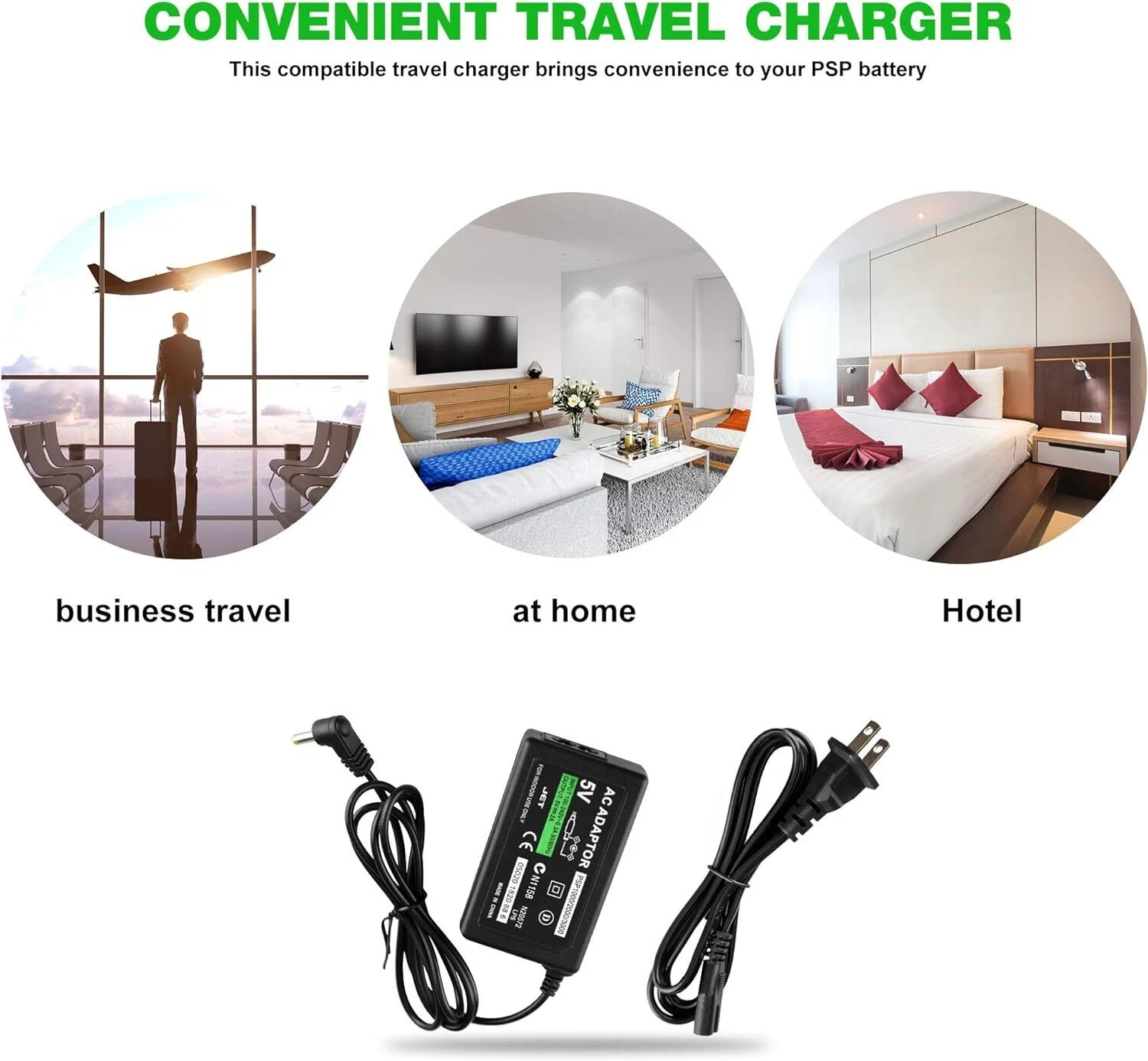 Wall Home Travel AC Charger Adapter For Sony PlayStation Portable PSP Go