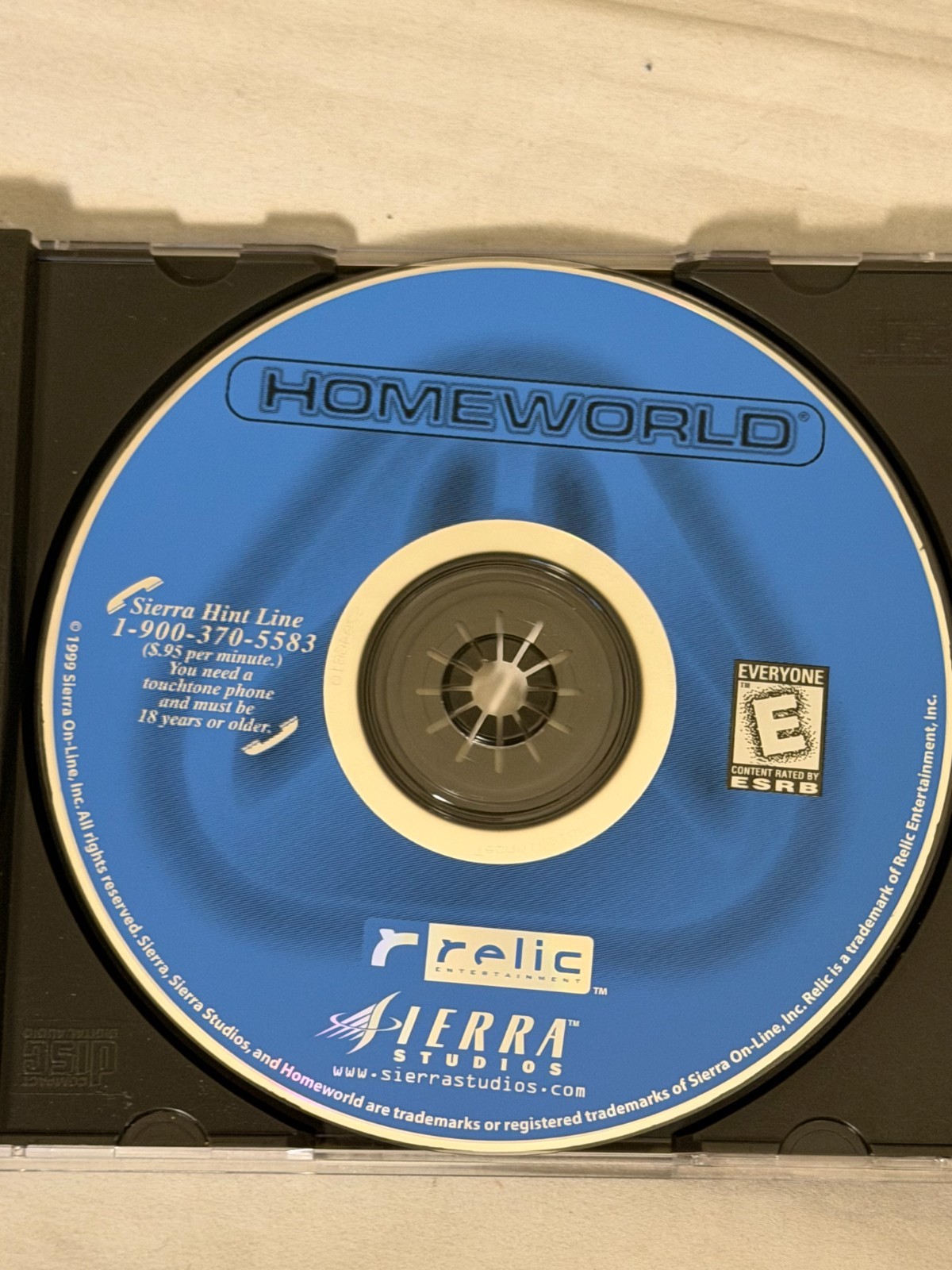 Homeworld Original Game PC CD-ROM Sierra Relic 1999 for Windows 95/98 Clean Disk