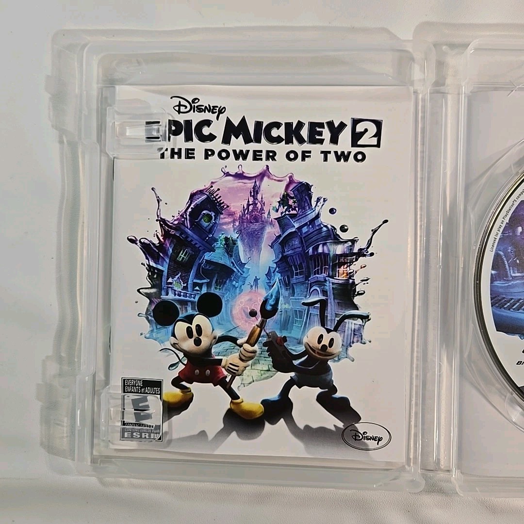 Epic Mickey 2 Power of Two Sony PlayStation 3 PS3 Complete Very Good CIB Tested