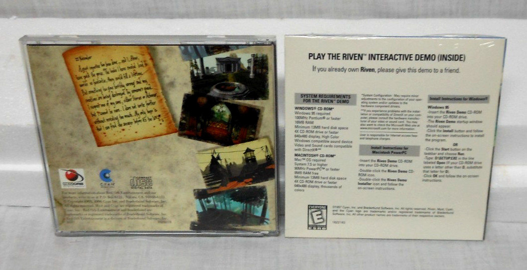 MYST CYAN PRODUCTION PC GAME – 1997 – GOOD COND