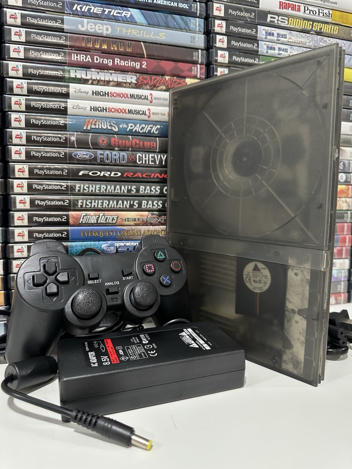 Sony PlayStation 2 PS2 Slim ZEN BLACK Console Bundle –Controller / Cables