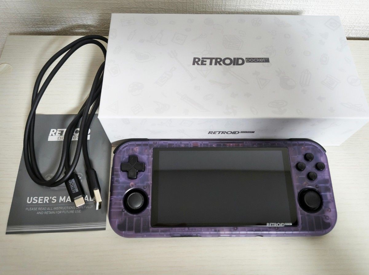 Retroid Pocket 3+ Clear Purple (Used, Tested) Android-based Retro Handheld Game