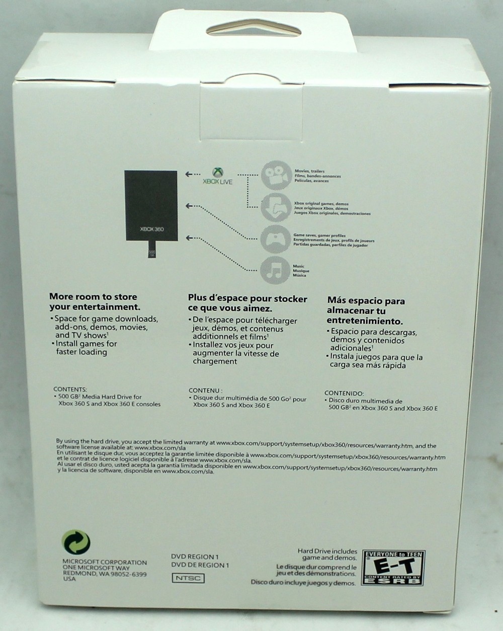 Genuine Microsoft 500GB Hard Drive Internal Xbox 360 Slim-Backwards Compatible