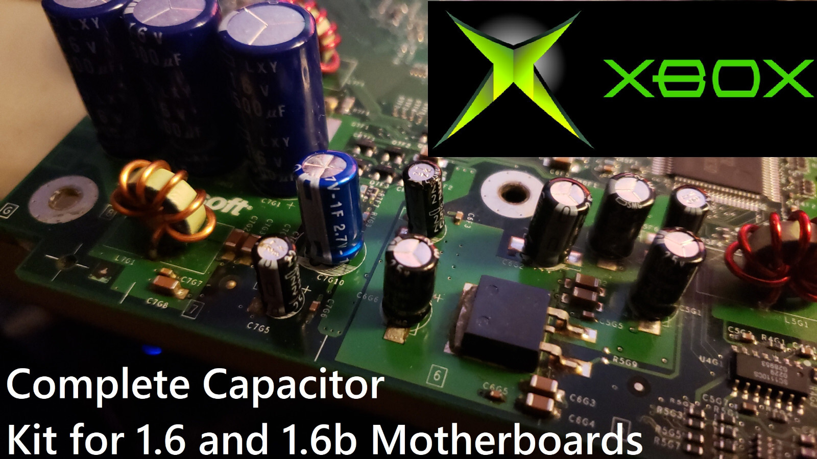 COMPLETE OG Xbox Capacitor Kit (27 Capacitors) for 1.6 and 1.6b Motherboards