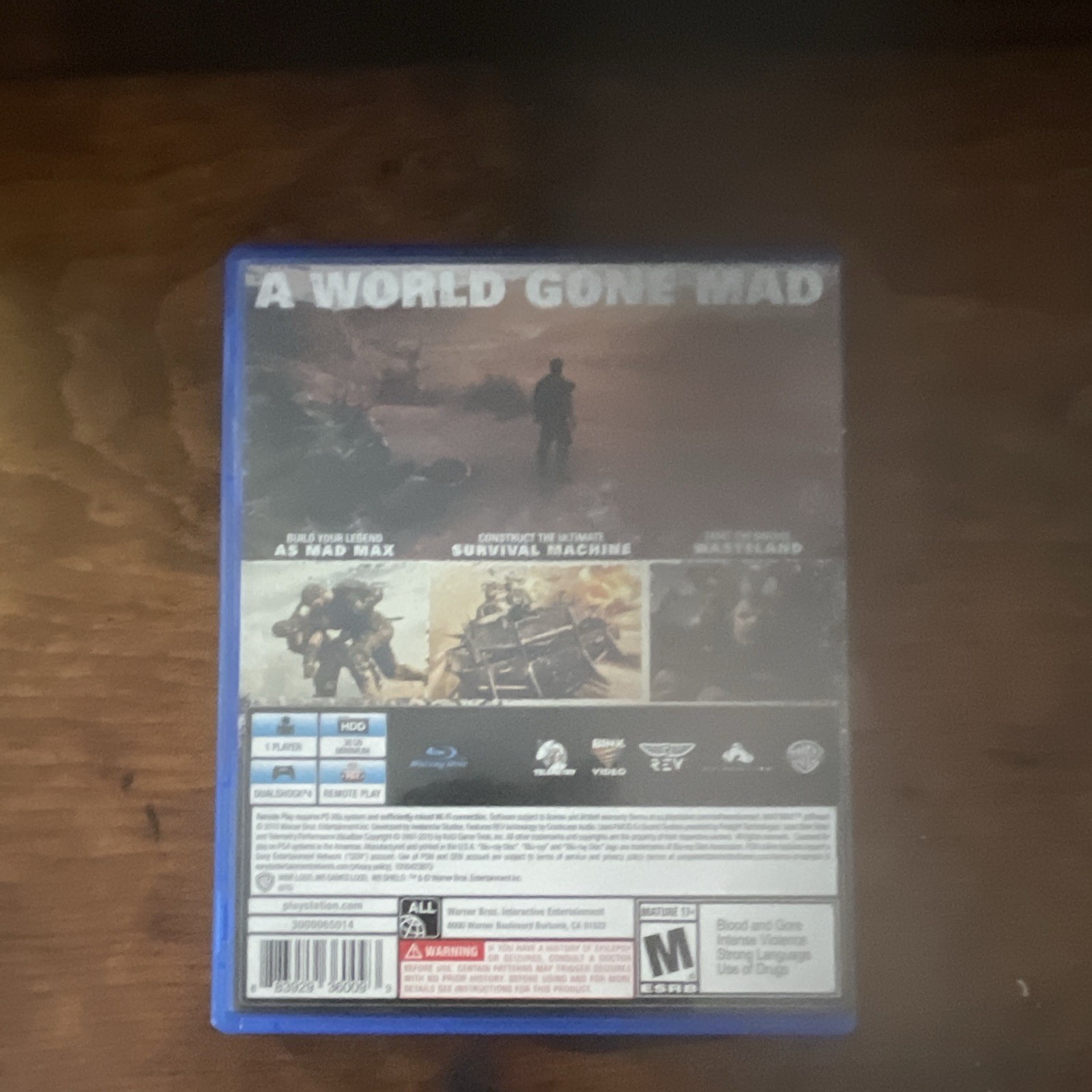 Warner Bros. Mad Max PS4 Action Adventure M Mature NTSC-U/C Remote Play