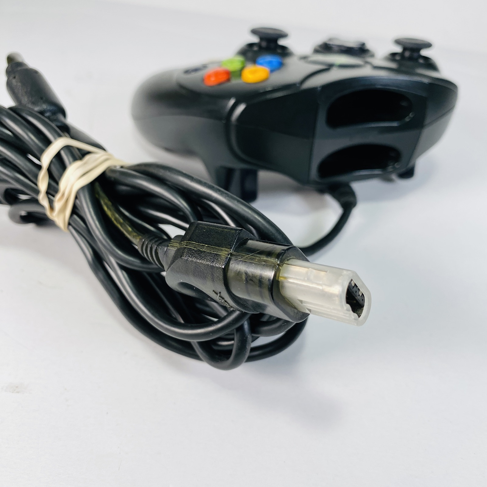 Original Xbox OEM Controller S Type Black X08-69873 w/ Breakaway Cable WORKS
