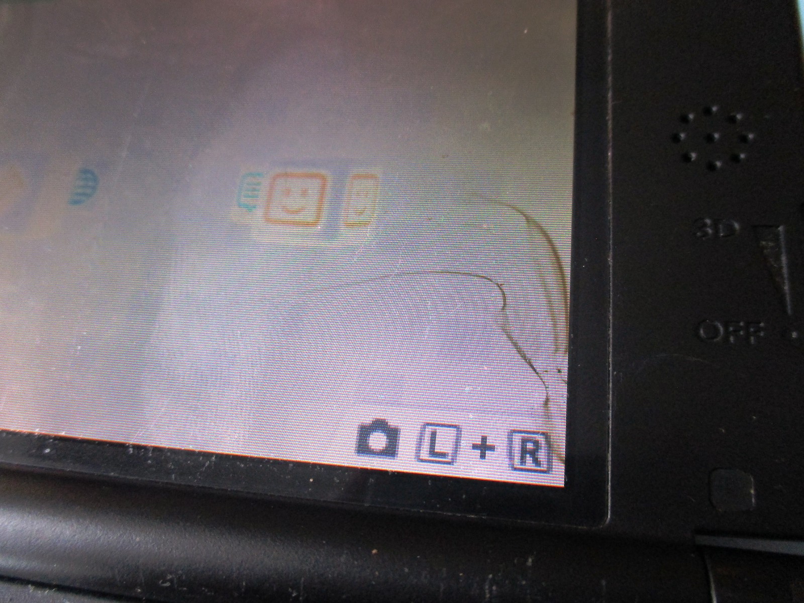 Nintendo 3DS XL Black System w/Charger Screen Issue FREE Shipping!