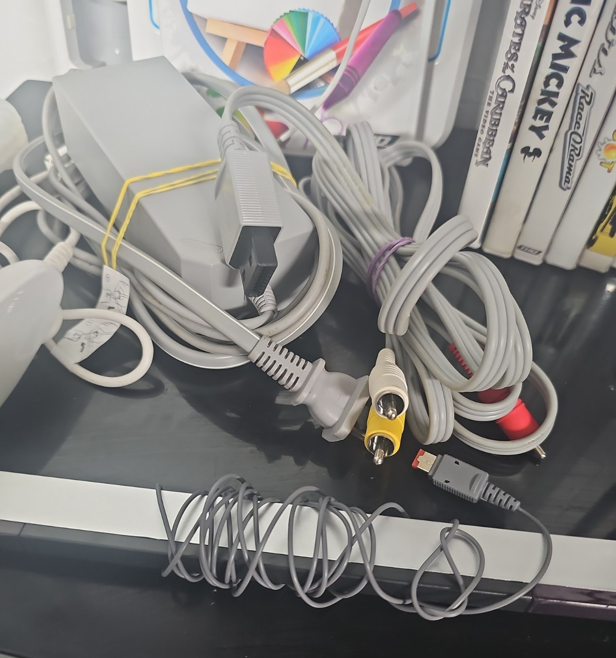 Wii Console Bundle U Draw Studio Nunchuck 7 Games Cars Pirates Gamecube Compatib