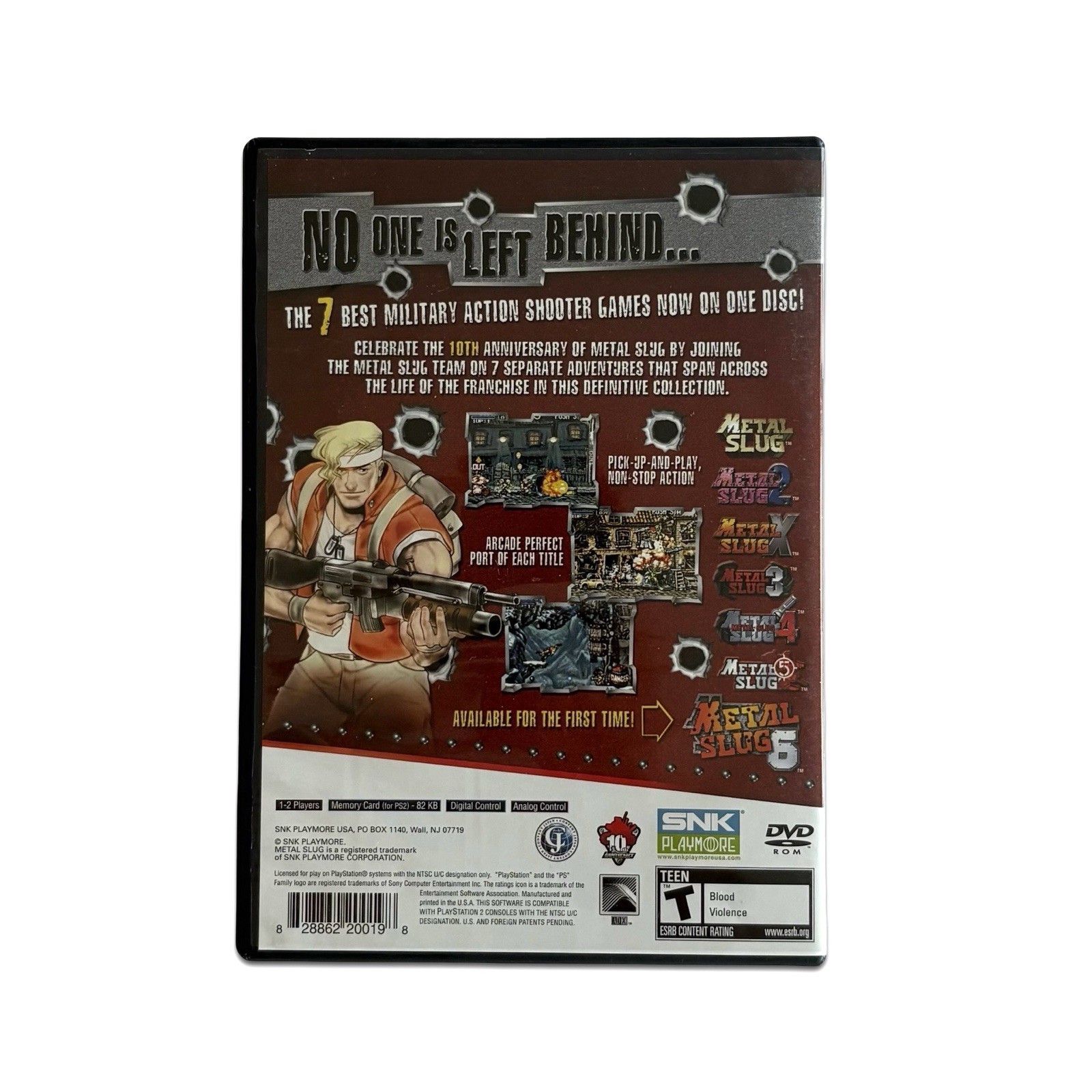 Metal Slug Anthology (Sony PlayStation 2, 2007) Complete Case Manual CIB SNK
