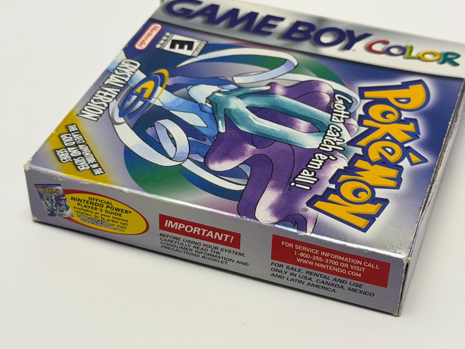 Pokemon Crystal Version (Nintendo Game Boy Color) Complete in se{ies ERROR Box