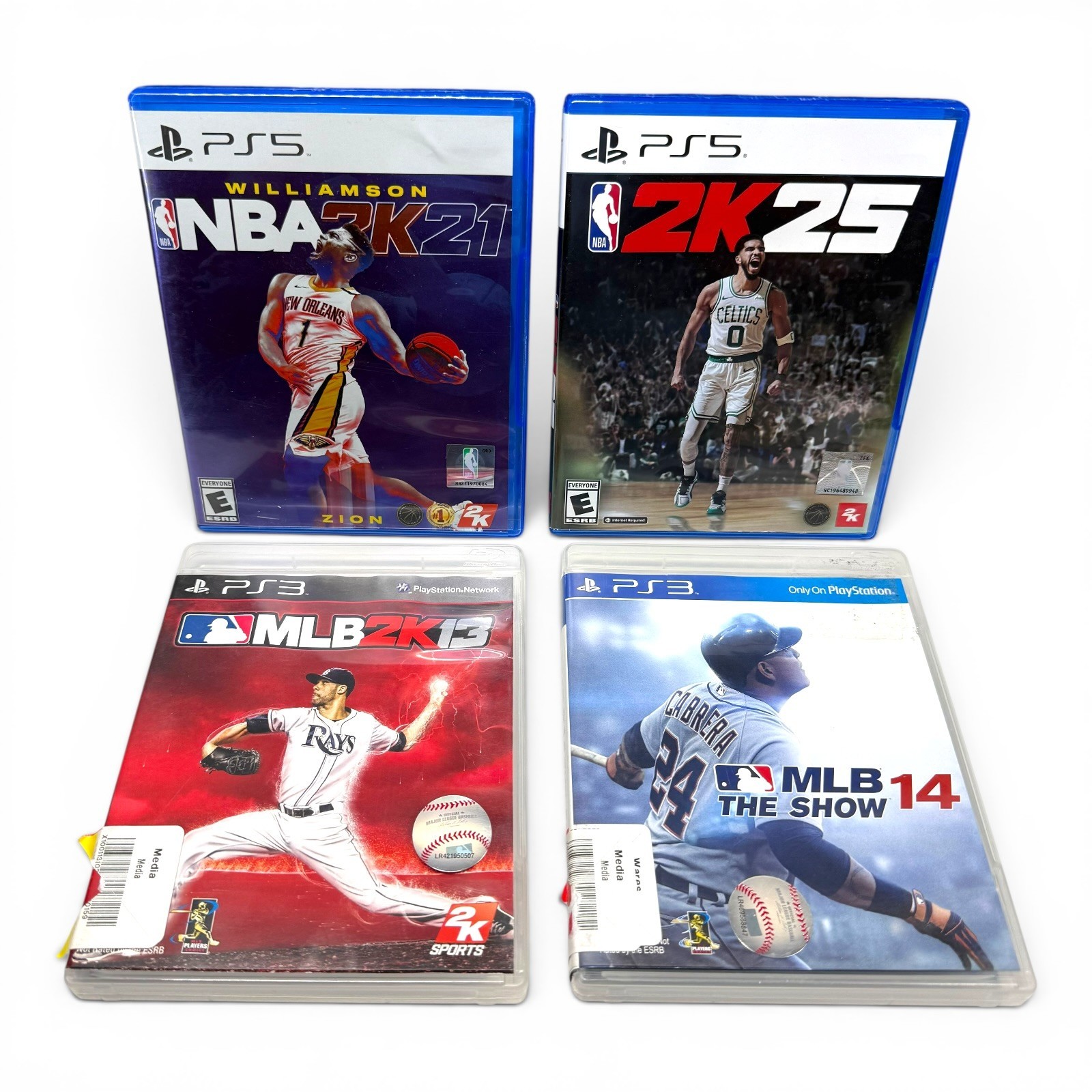 PlayStation Mixed Video Game Lot PS3 PS5 Lot of 4 Games NBA 2K 21/25 MLB 2K 13