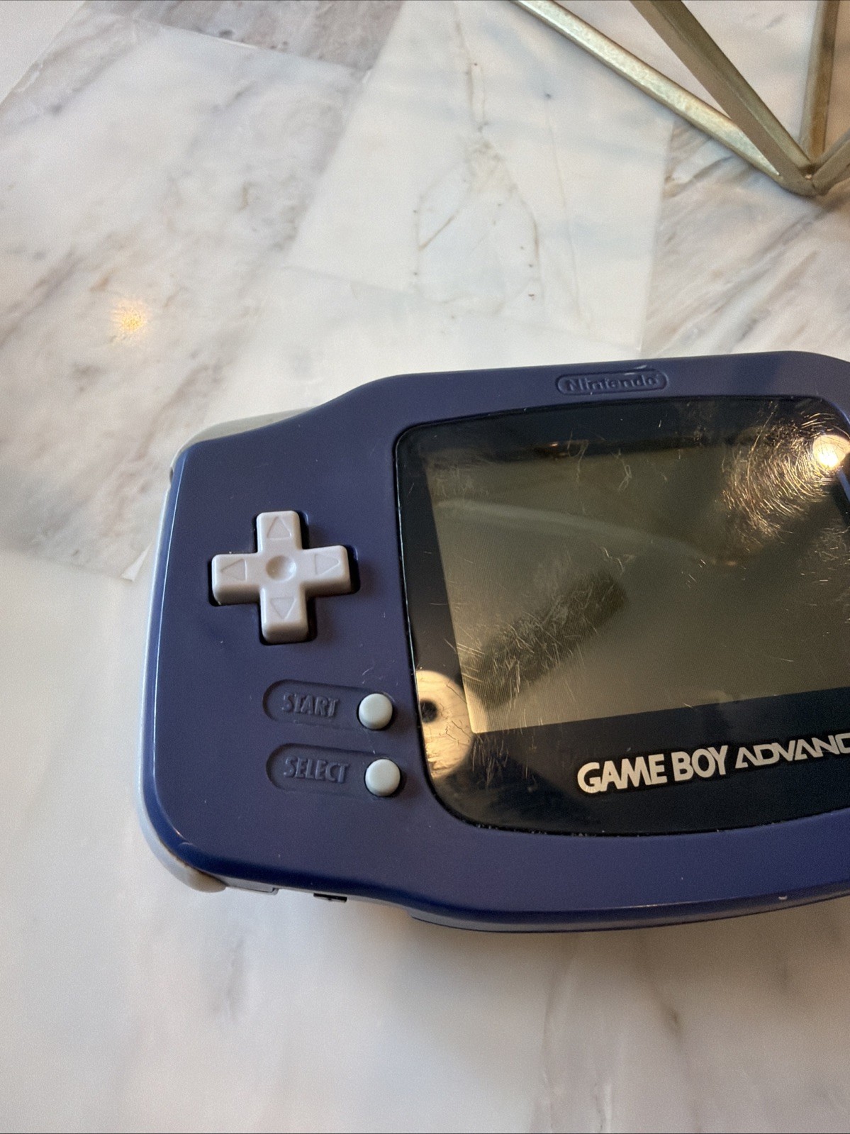 Nintendo Game Boy Advance Console (Indigo Purple AGB-001) Tested Working