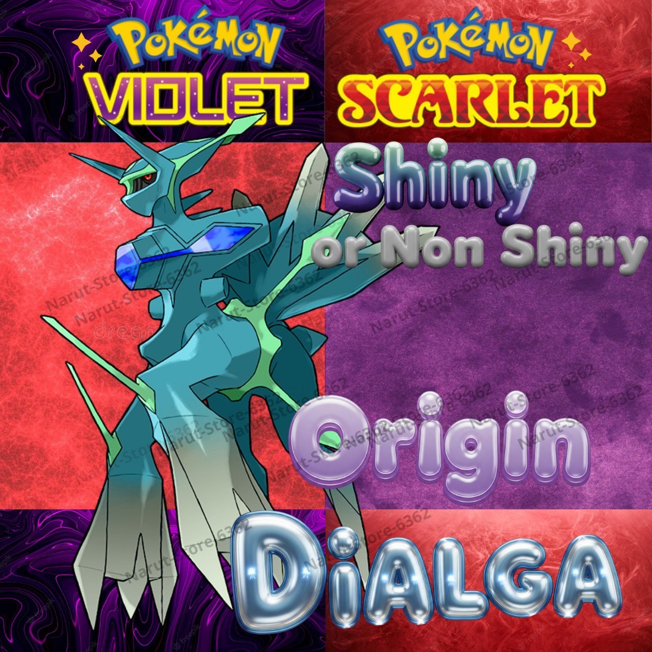 ORIGIN DIALGA🔥SHINY OR NON SHINY🔥CUSTOM OR UNTOUCHED🔥POKÉMON SCARLET & VIOLET